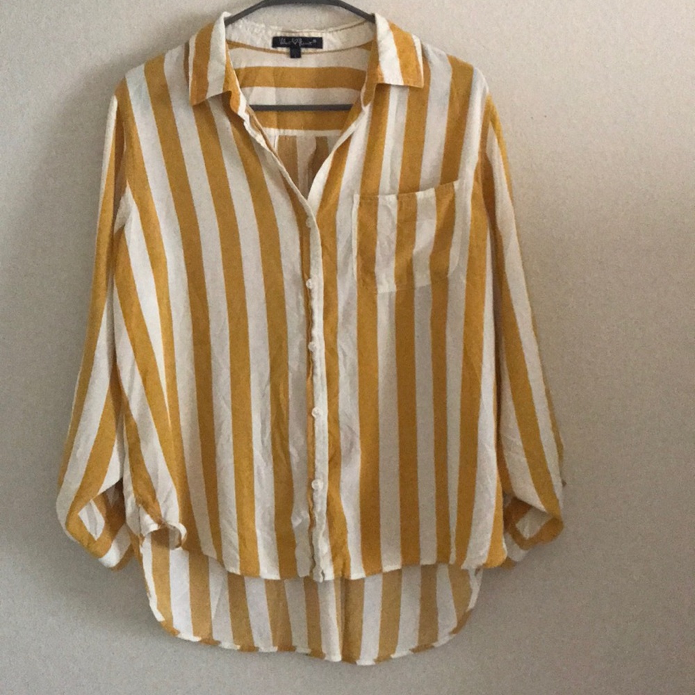 Striped button down
